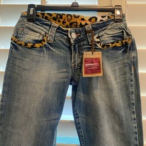 Sophie Paris leopard jeans size 1